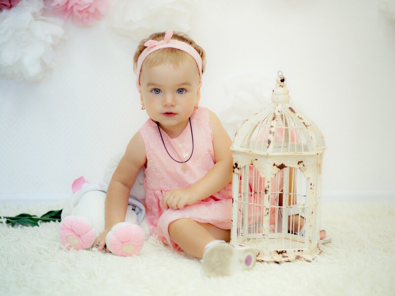 Baby Girl in Pink Dress — Innocent