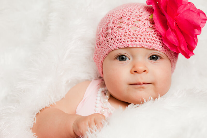 Baby Girl in Pink Hat