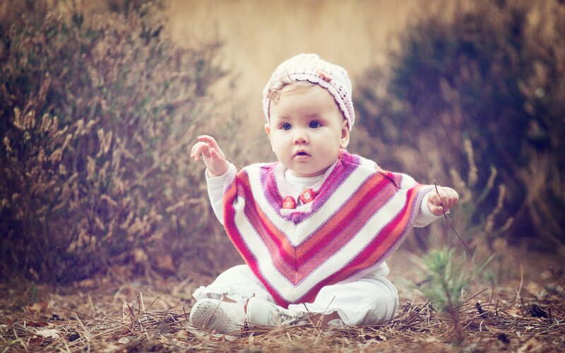 Baby Girl in Sweater
