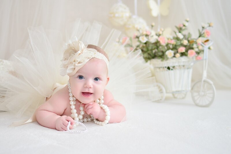 Baby Girl in Tutu — White, Innocent