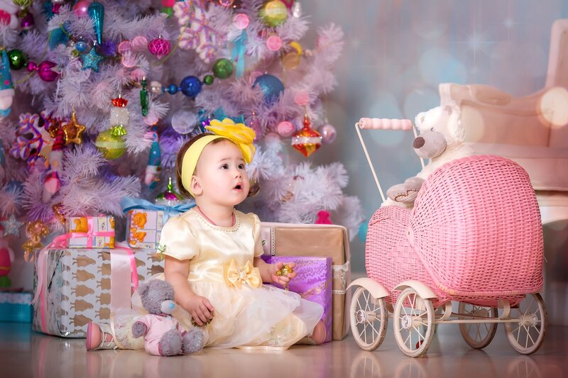 Baby Girl in Yellow Dress