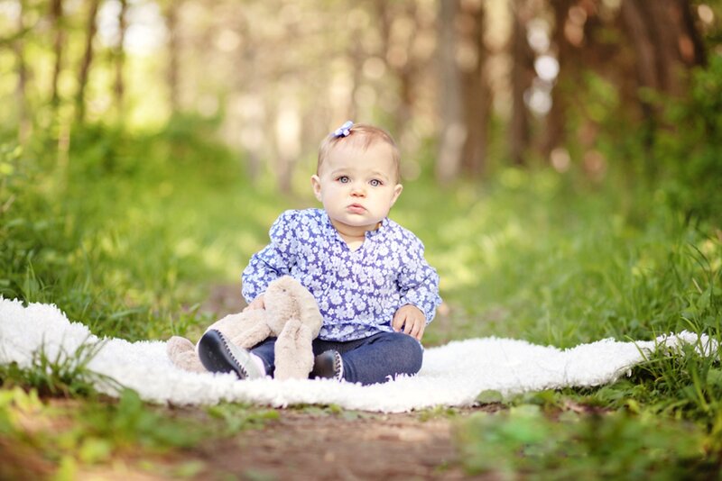 Baby Girl on Blanket