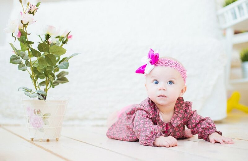 Baby Girl on Floor