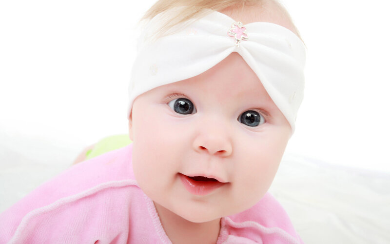 Baby Girl Wearing Headband