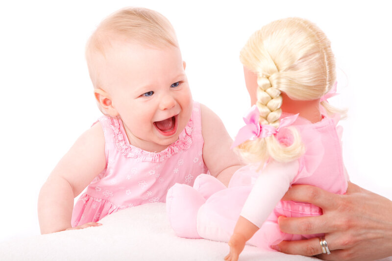Baby Girl with Doll
