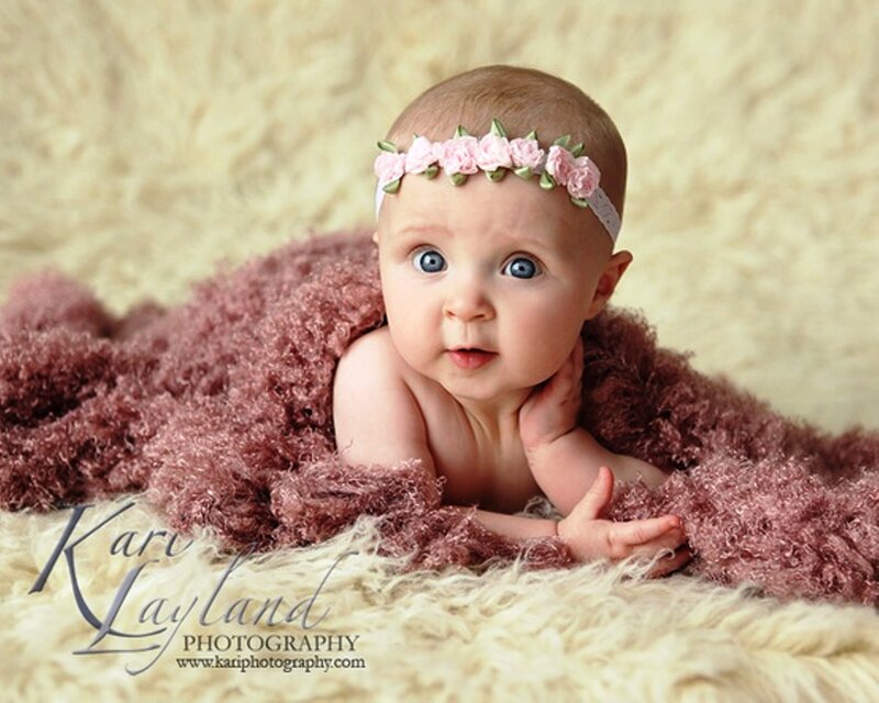 Baby Girl with Flower Crown — Pink, Calm