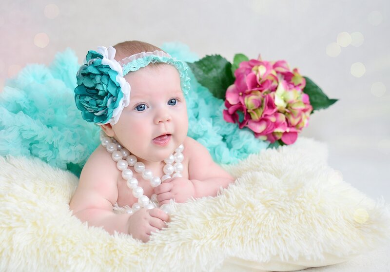 Baby Girl with Pearls