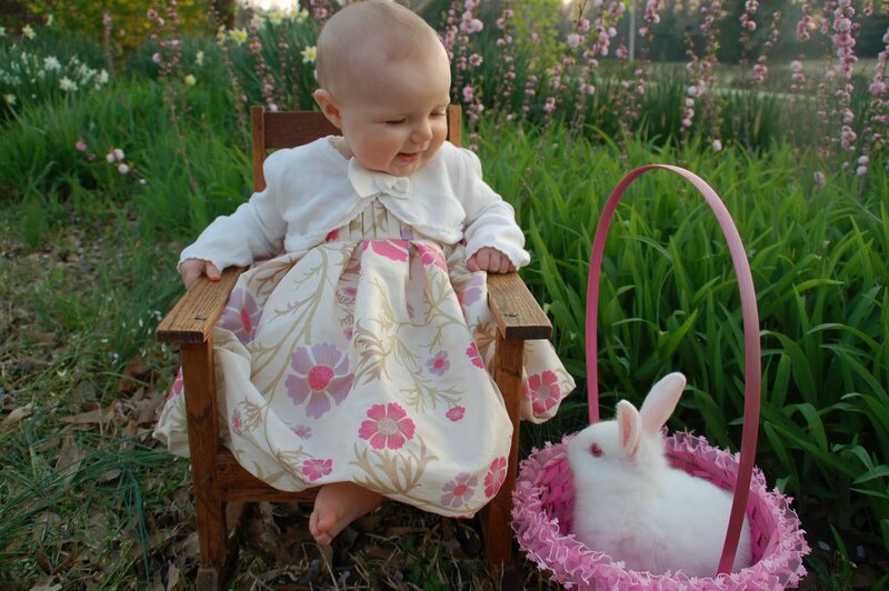 Baby Girl with Rabbit