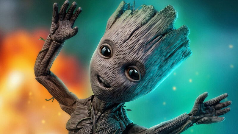 Baby Groot Character — Green