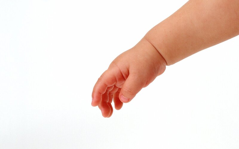 baby hand reaching out