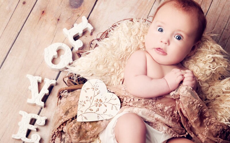 Baby in a Basket — Brown, Calm