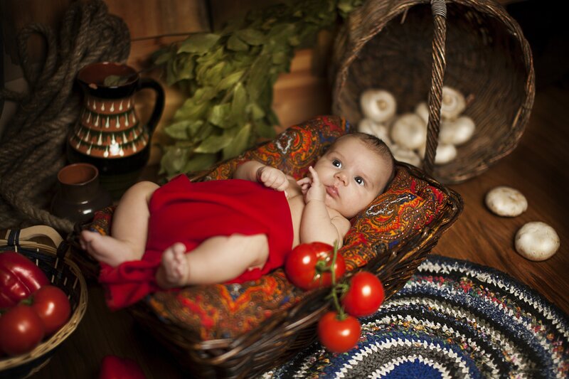 Baby in a Basket — Red