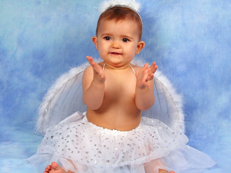 Baby in Angel Costume — Blue