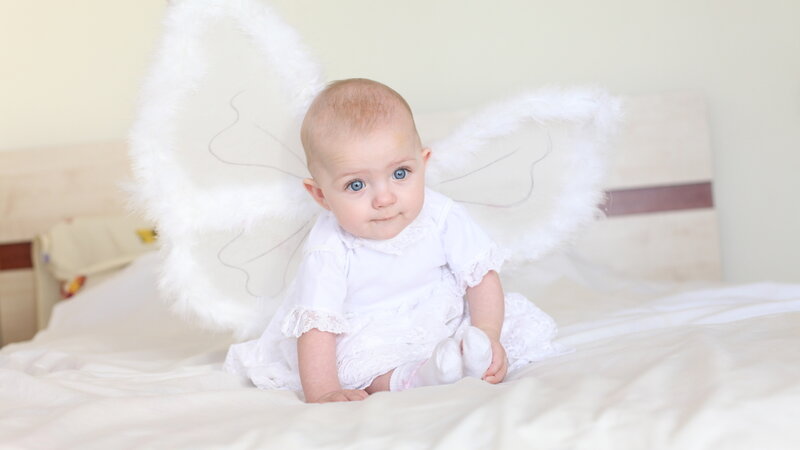 Baby in Angel Costume — White