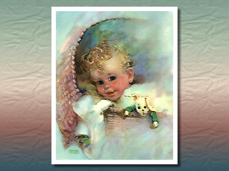 Baby in Basket — White