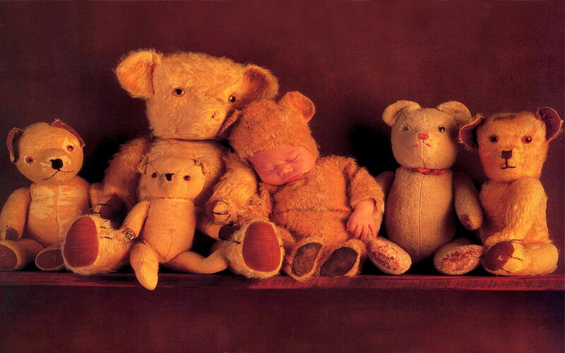 Baby in Bear Costume — Brown