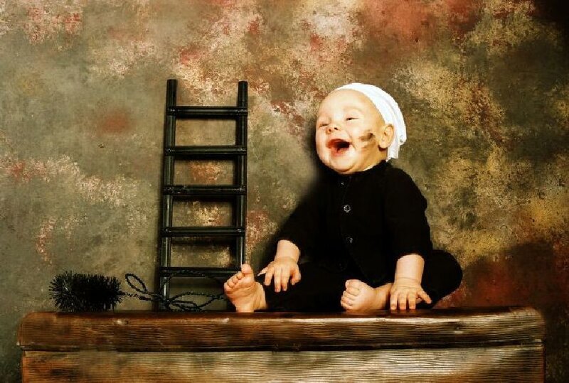 Baby in Black Outfit
