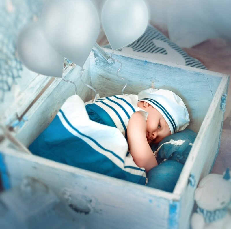 Baby in Blue Box