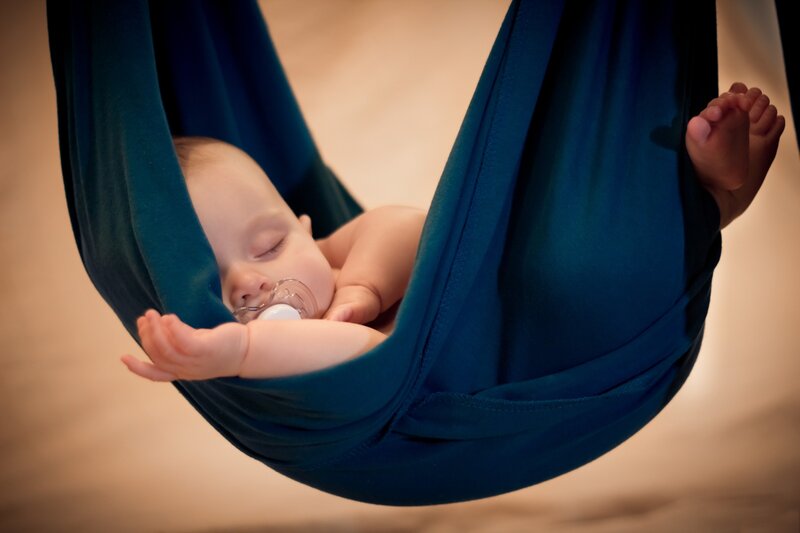 Baby in Blue Hammock