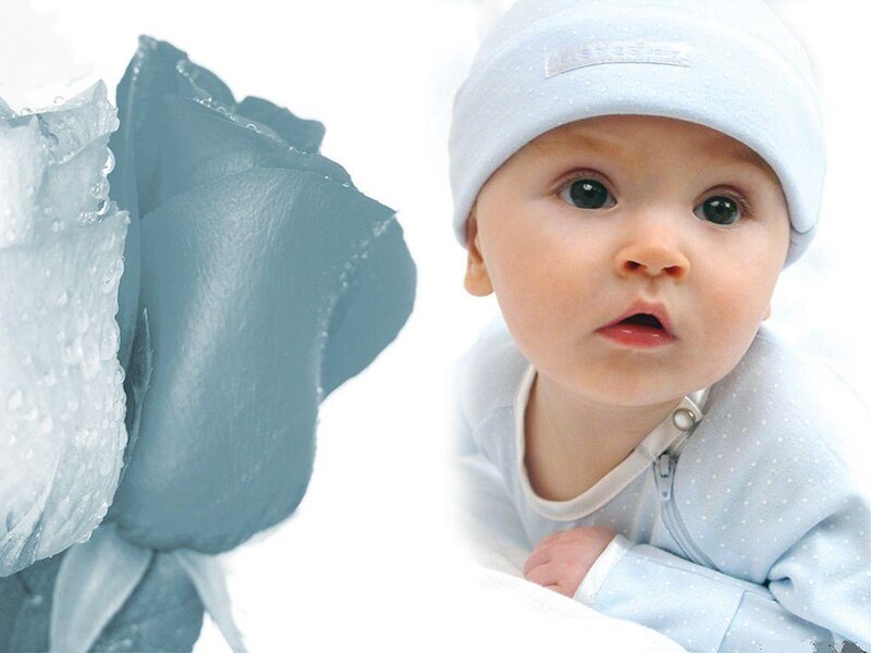 Baby in Blue Outfit — Calm
