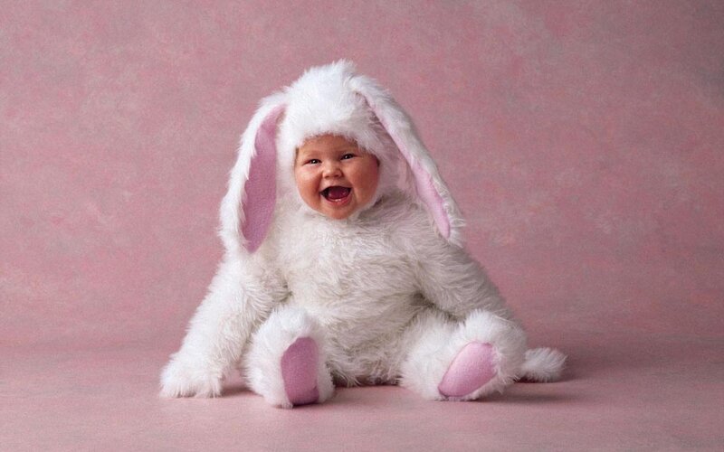 baby in bunny costume