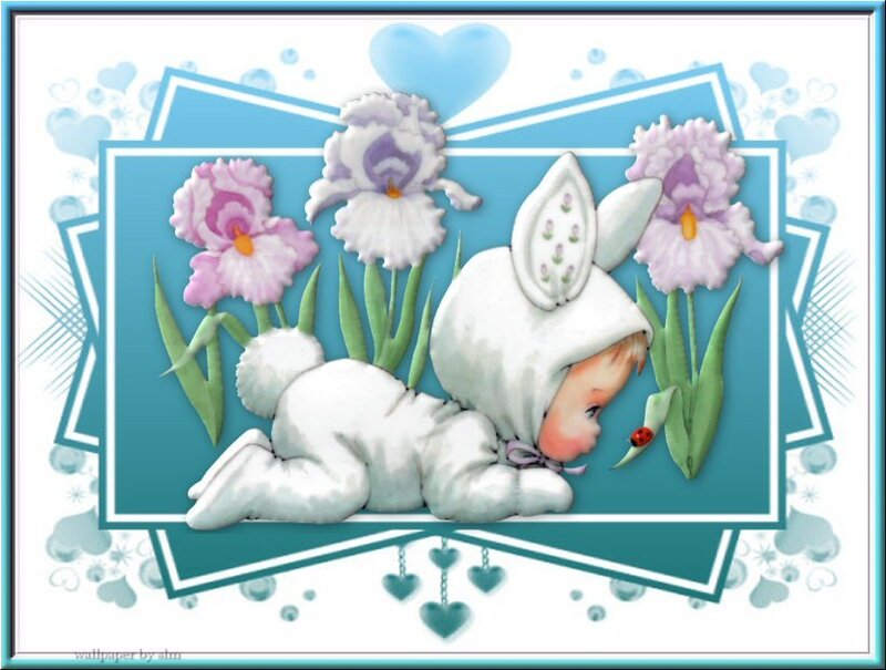 Baby in Bunny Costume — Blue