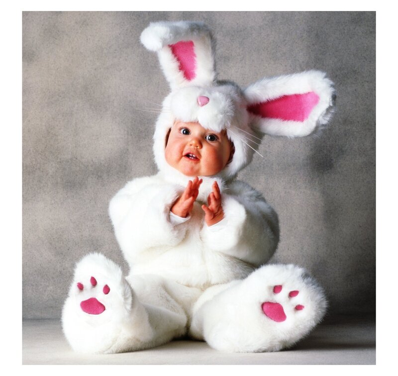Baby in Bunny Costume — White