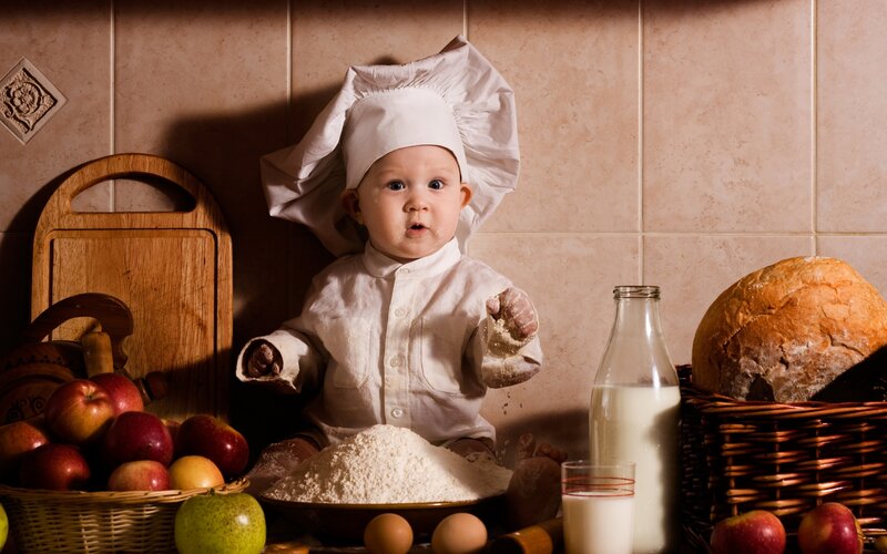 Baby in Chef Outfit