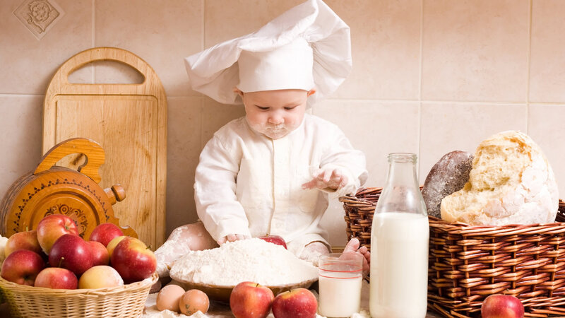 Baby in Chef Outfit — White