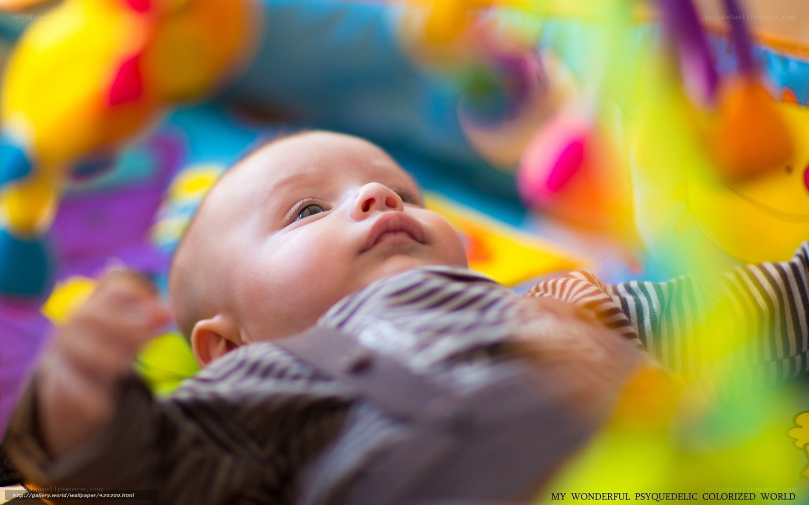 Baby in colorful world
