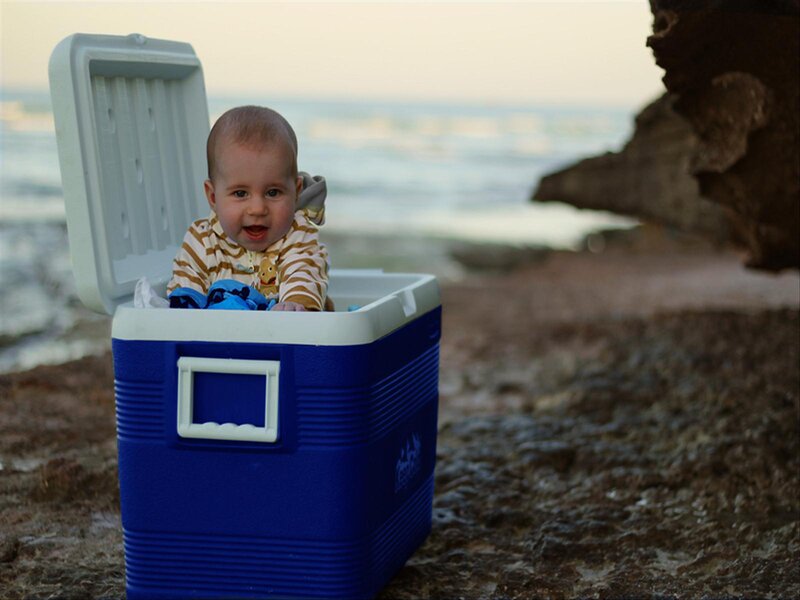 Baby in Cooler