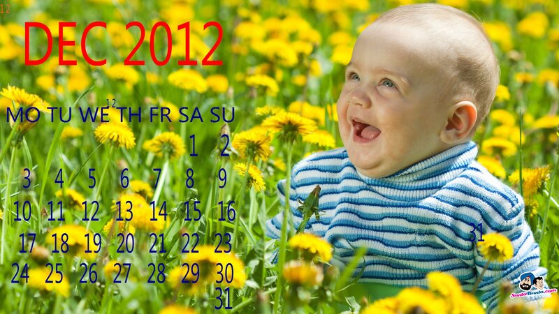 Baby in Dandelion Field