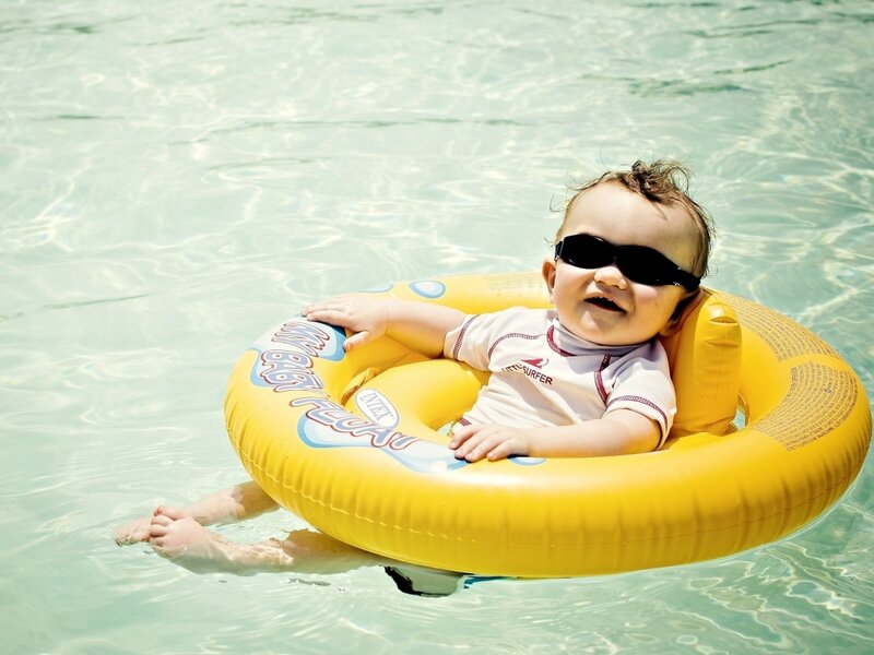 Baby in Float Ring