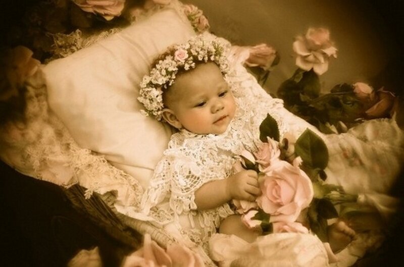 Baby in Floral Crown