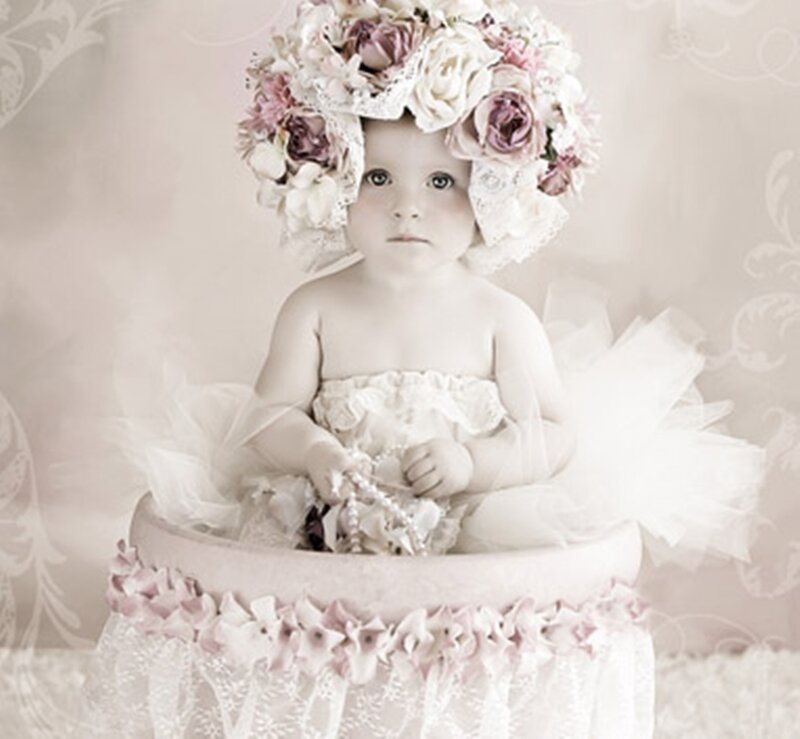 Baby in Floral Hat