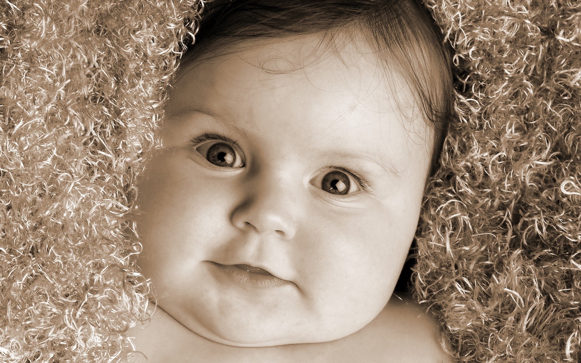 baby in fluffy blanket