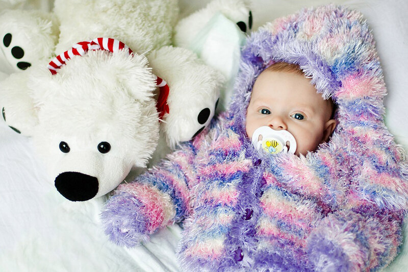 Baby in Fuzzy Outfit
