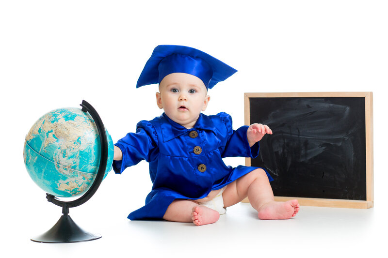 Baby in Graduation Gown
