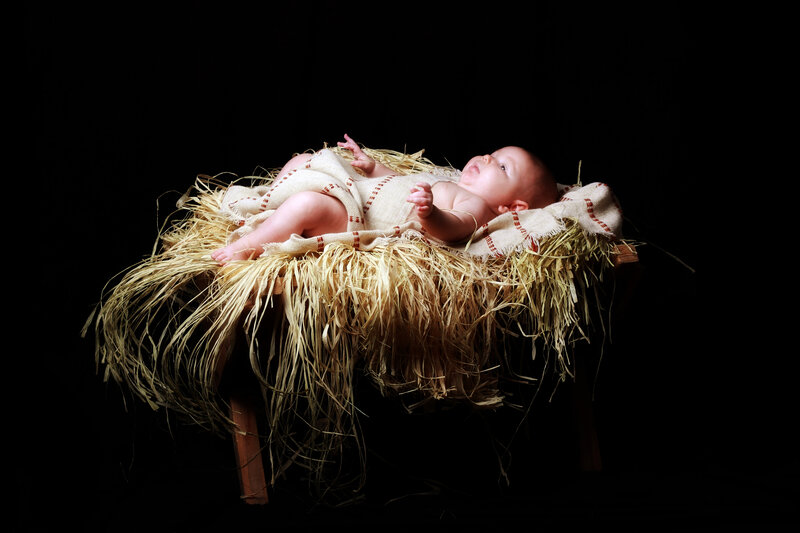 Baby in Hay Manger