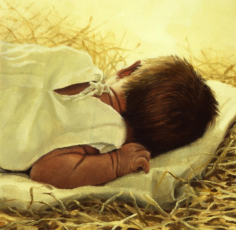 Baby in Hay