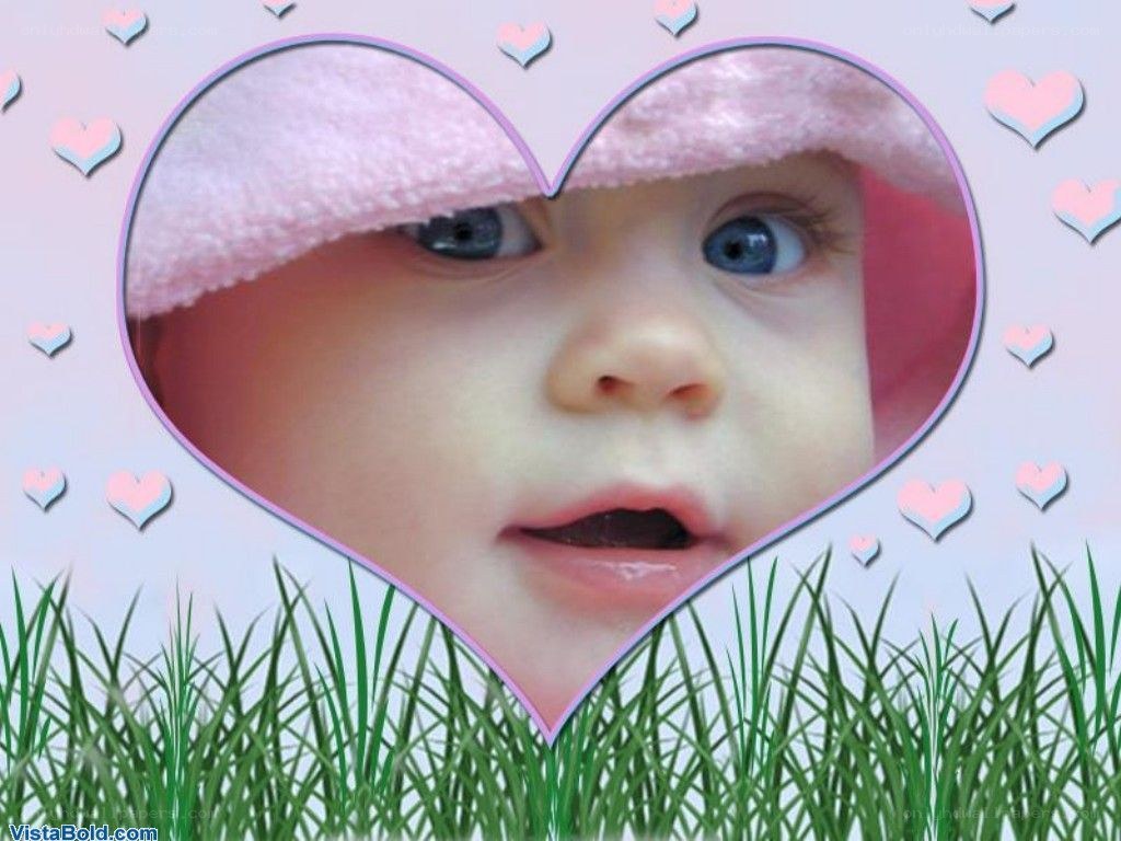 Baby in heart frame