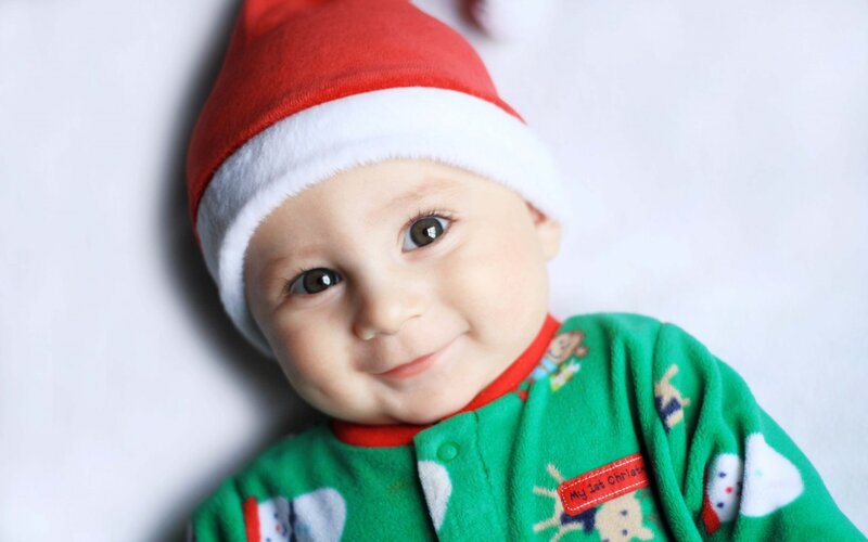 Baby in Holiday Outfit — Red