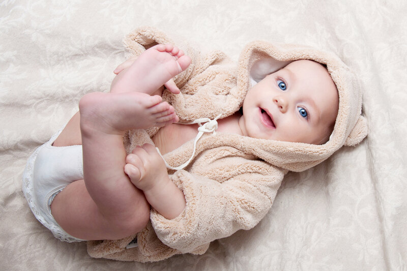 Baby in Hooded Robe