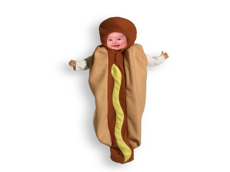 baby in hot dog costume