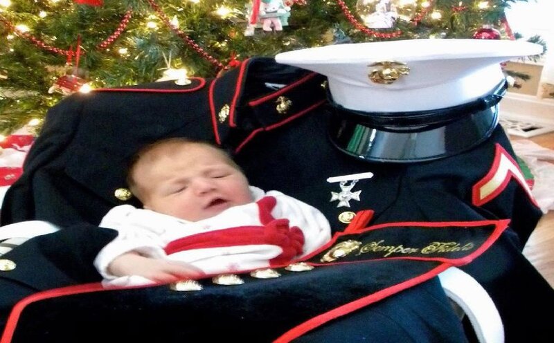 Baby in Military Uniform — Black