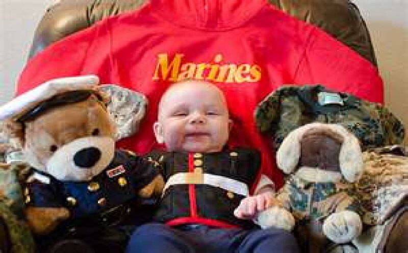 Baby in Military Uniform