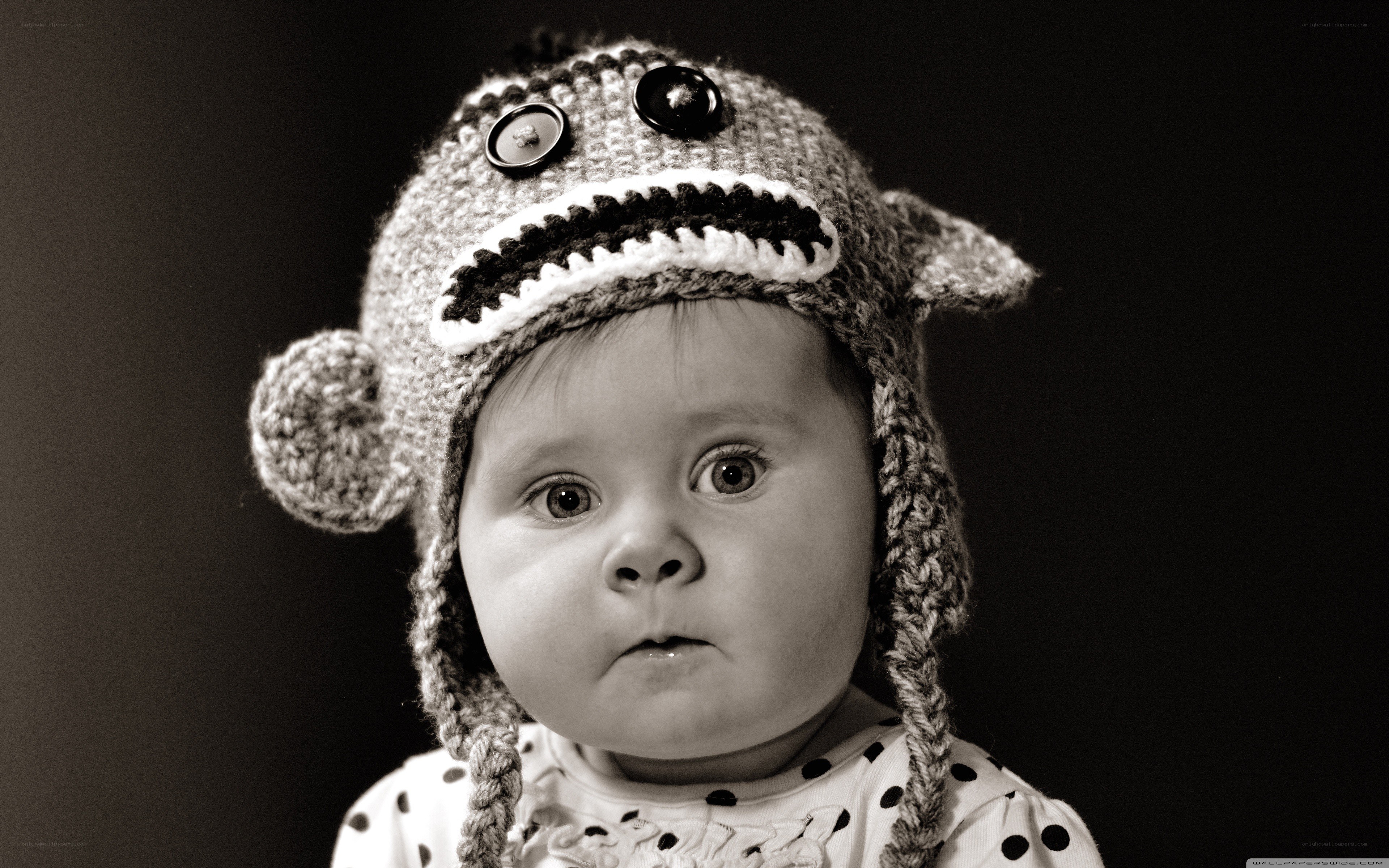 Baby in monkey hat