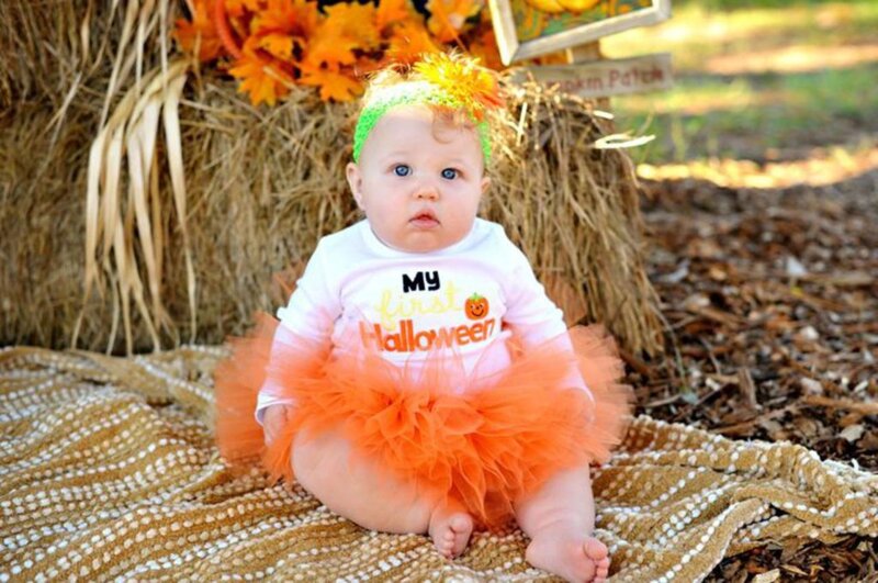 Baby in Orange Tutu