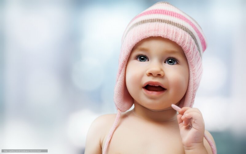 Baby in pink hat