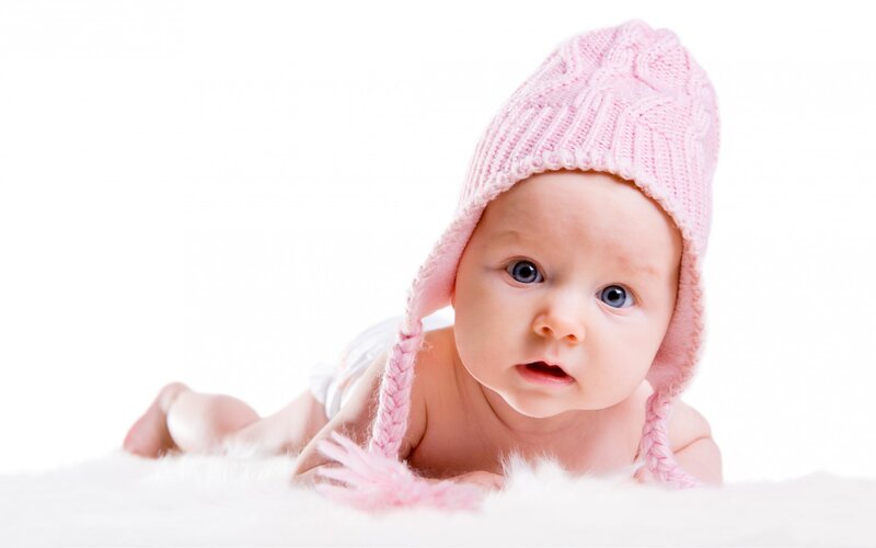 Baby in Pink Hat — Calm